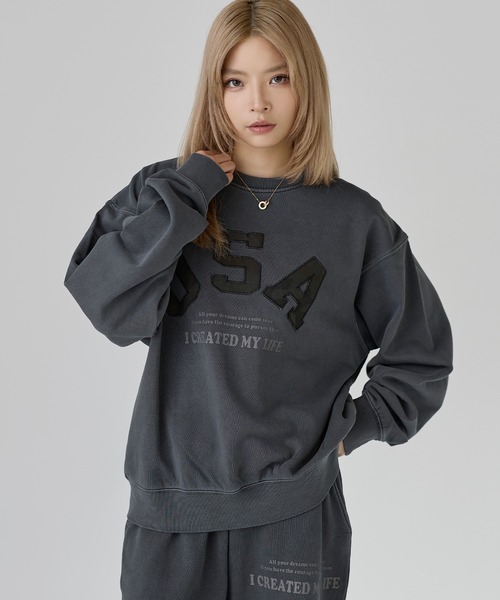 MSG(エムエスジー)の「Buyer's Select/【SET-UP着用可能】USAワッペンピグメントトレーナー スウェット(スウェット・メンズ・ピンク/チャコール/ネイビー・M/L)」の4枚目の写真
