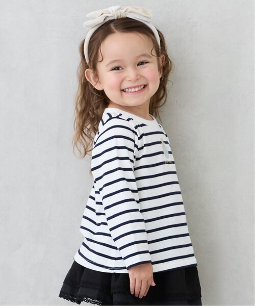 petit main（プティマイン）の「【プティプラ】GIRLS長袖T（Tシャツ/カットソー・キッズ・ブラック/ネイビー/レッド/キナリ/ダークブルー/ラベンダー/アイボリー/ライトブルー/ライトピンク/スモークピンク・100cm/110cm/90cm/80ｃｍ/120cm/130cm）」の11枚目の写真