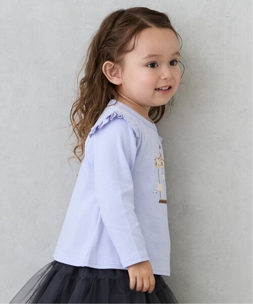 petit main（プティマイン）の「【プティプラ】GIRLS長袖T（Tシャツ/カットソー・キッズ・ブラック/ネイビー/レッド/キナリ/ダークブルー/ラベンダー/アイボリー/ライトブルー/ライトピンク/スモークピンク・100cm/110cm/90cm/80ｃｍ/120cm/130cm）」の13枚目の写真