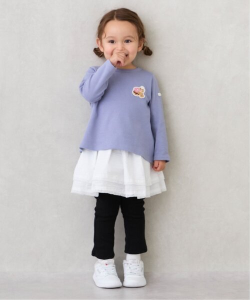 petit main（プティマイン）の「【プティプラ】GIRLS長袖T（Tシャツ/カットソー・キッズ・ブラック/ネイビー/レッド/キナリ/ダークブルー/ラベンダー/アイボリー/ライトブルー/ライトピンク/スモークピンク・100cm/110cm/90cm/80ｃｍ/120cm/130cm）」の18枚目の写真