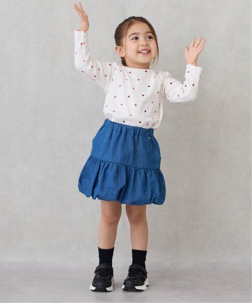 petit main（プティマイン）の「【プティプラ】GIRLS長袖T（Tシャツ/カットソー・キッズ・ブラック/ネイビー/レッド/キナリ/ダークブルー/ラベンダー/アイボリー/ライトブルー/ライトピンク/スモークピンク・100cm/110cm/90cm/80ｃｍ/120cm/130cm）」の18枚目の写真