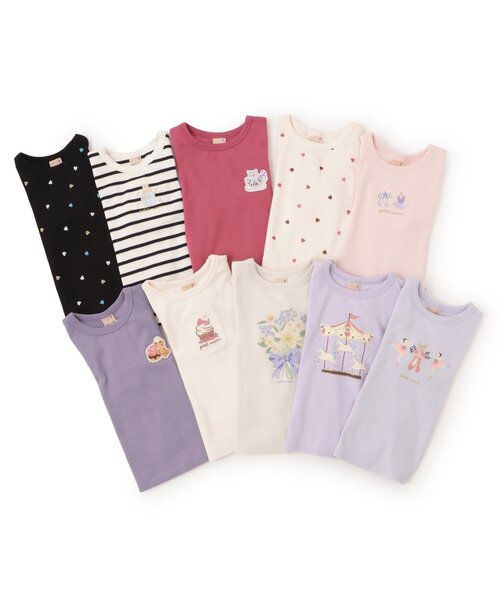 petit main(プティマイン)の「【プティプラ】GIRLS長袖T(Tシャツ/カットソー・キッズ・ブラック/ネイビー/レッド/キナリ/ダークブルー/ラベンダー/アイボリー/ライトブルー/ライトピンク/スモークピンク・100cm/110cm/90cm/80cm/120cm/130cm)」の12枚目の写真