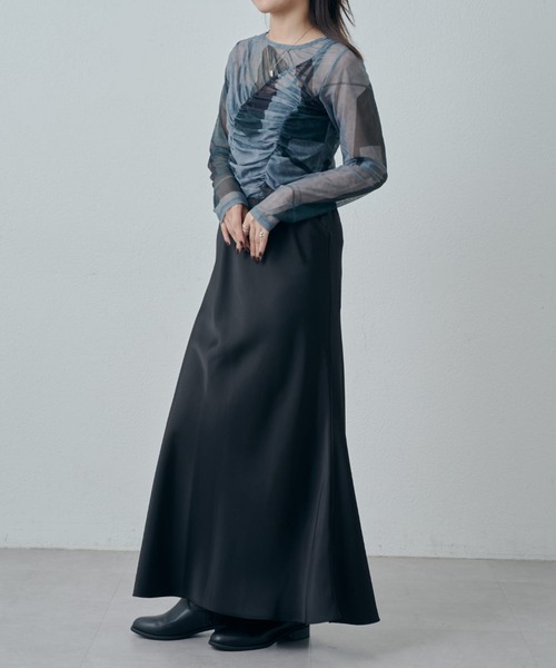 Lui's（ルイス）の「ニュアンスプリントシアーロンT（Tシャツ/カットソー・レディース・グリーン/ブラウン/ブラック・FREE）」の13枚目の写真