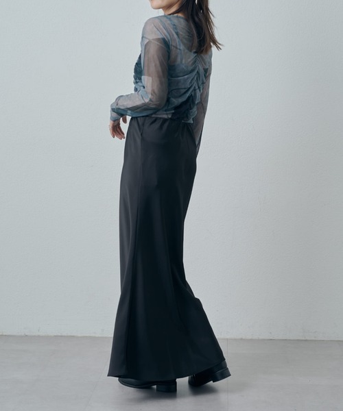 Lui's（ルイス）の「ニュアンスプリントシアーロンT（Tシャツ/カットソー・レディース・グリーン/ブラウン/ブラック・FREE）」の14枚目の写真