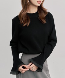 STONE  リブ編みニットセーター 裏編みニットセーター - ブルー/グレー | ZARA Japan / 日本