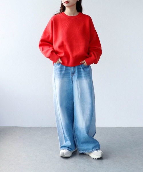 Cepica(セピカ)の「スウェットライククルーネックプルオーバー(Tシャツ/カットソー・レディース・イエロー/ブルー/レッド・FREE)」の11枚目の写真