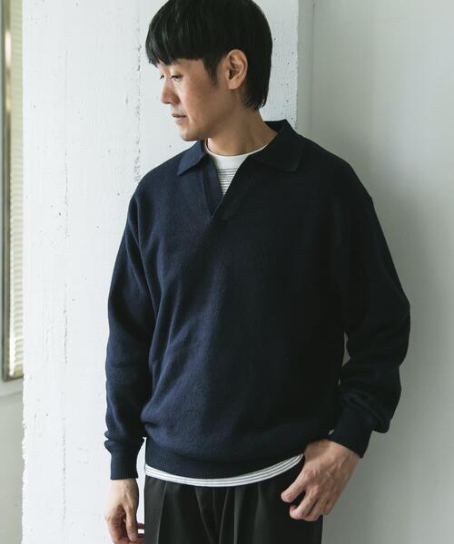 セール】『一部WEB限定カラー』コットンウール スキッパーニット