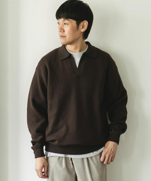 セール】『一部WEB限定カラー』コットンウール スキッパーニット