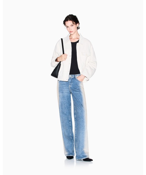 ARMANI EXCHANGE(アルマーニエクスチェンジ)の「【A|X アルマーニ エクスチェンジ】リジッドコットン デニムジャケット(デニムジャケット・レディース・ベージュ・X-LARGE/LARGE/MEDIUM/SMALL/X-SMALL)」の4枚目の写真