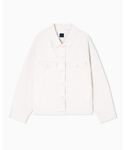 ARMANI EXCHANGE(アルマーニエクスチェンジ)の「【A|X アルマーニ エクスチェンジ】リジッドコットン デニムジャケット(デニムジャケット・レディース・ベージュ・X-LARGE/LARGE/MEDIUM/SMALL/X-SMALL)」の2枚目の写真