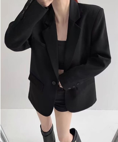 SPIGA（スピーガ）の「ｼﾝﾌﾟﾙﾃｰﾗｰﾄﾞｼﾞｬｹｯﾄ（テーラードジャケット・レディース・グレー/ブラック・SMALL/X-LARGE/LARGE/MEDIUM）」の13枚目の写真