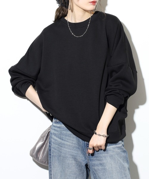 mitis(ミティス)の「mitis ダンボールサイドタックプルオーバー(Tシャツ/カットソー・レディース・アイボリー/ブラック/グレー/ブルーグレー・M)」の3枚目の写真