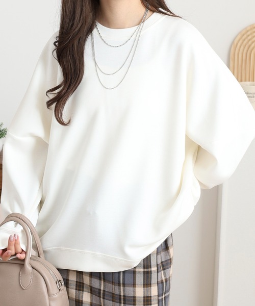 mitis(ミティス)の「mitis ダンボールサイドタックプルオーバー(Tシャツ/カットソー・レディース・アイボリー/ブラック/グレー/ブルーグレー・M)」の5枚目の写真