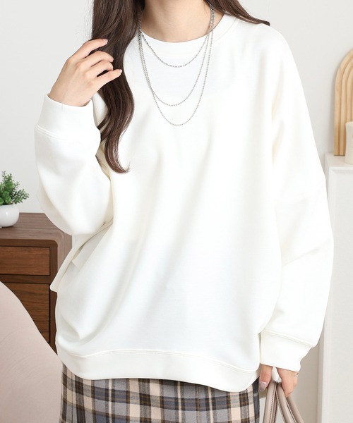 mitis(ミティス)の「mitis ダンボールサイドタックプルオーバー(Tシャツ/カットソー・レディース・アイボリー/ブラック/グレー/ブルーグレー・M)」の6枚目の写真