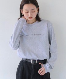 cheriella（シェリエラ）の「【cheriella】WEB限定シンプルプリントロゴロンT WEB LIMITED SIMPLE PRINT LOGO LONG TEE（Tシャツ/カットソー）」