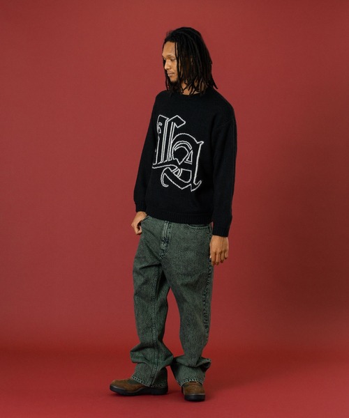 Old English Printed Sweater XLサイズ Old English Printed Sweater | Supreme 25ss