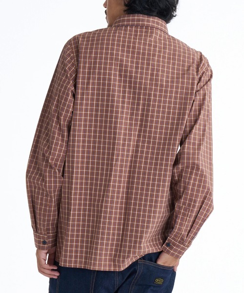 RVCA(ルーカ)の「RVCA メンズ CLUEL SHIRT 長袖シャツ 【2025年秋冬モデル】/ルーカチェック柄長袖オックスフォードシャツ(シャツ/ブラウス・メンズ・ブラック/キャメル・SMALL/MEDIUM/LARGE)」の4枚目の写真