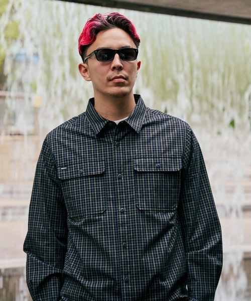 RVCA(ルーカ)の「RVCA メンズ CLUEL SHIRT 長袖シャツ 【2025年秋冬モデル】/ルーカチェック柄長袖オックスフォードシャツ(シャツ/ブラウス・メンズ・ブラック/キャメル・SMALL/MEDIUM/LARGE)」の3枚目の写真
