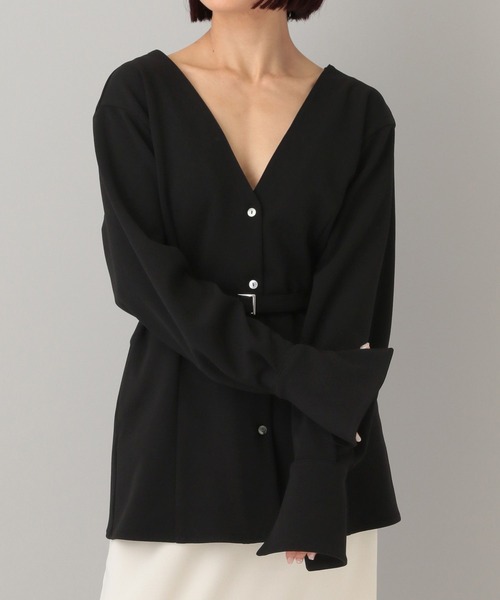 A part by（アパートバイ）の「クレープノーカラージャケット（ノーカラージャケット・レディース・アイボリー/ブラック・FREE）」の15枚目の写真