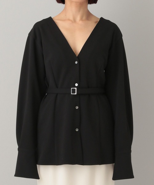 A part by（アパートバイ）の「クレープノーカラージャケット（ノーカラージャケット・レディース・アイボリー/ブラック・FREE）」の17枚目の写真