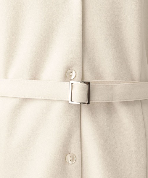 A part by（アパートバイ）の「クレープノーカラージャケット（ノーカラージャケット・レディース・アイボリー/ブラック・FREE）」の10枚目の写真