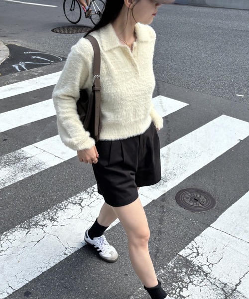 COLONY 2139（コロニートゥーワンスリーナイン）の「シャギーポロニット（ニット/セーター・レディース・ブラウン/グレー/アイボリー/ブラック・FREE）」の9枚目の写真