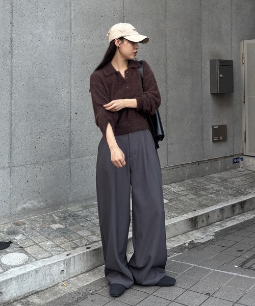 COLONY 2139（コロニートゥーワンスリーナイン）の「シャギーポロニット（ニット/セーター・レディース・ブラウン/グレー/アイボリー/ブラック・FREE）」の19枚目の写真