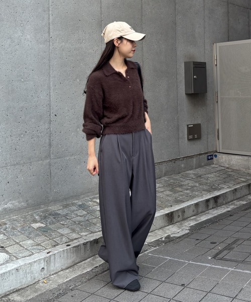 COLONY 2139（コロニートゥーワンスリーナイン）の「シャギーポロニット（ニット/セーター・レディース・ブラウン/グレー/アイボリー/ブラック・FREE）」の17枚目の写真