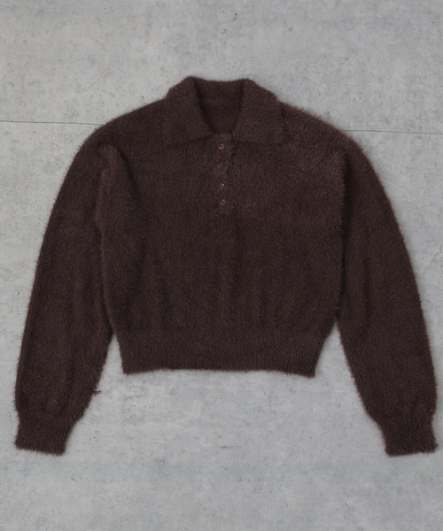 COLONY 2139（コロニートゥーワンスリーナイン）の「シャギーポロニット（ニット/セーター・レディース・ブラウン/グレー/アイボリー/ブラック・FREE）」の20枚目の写真