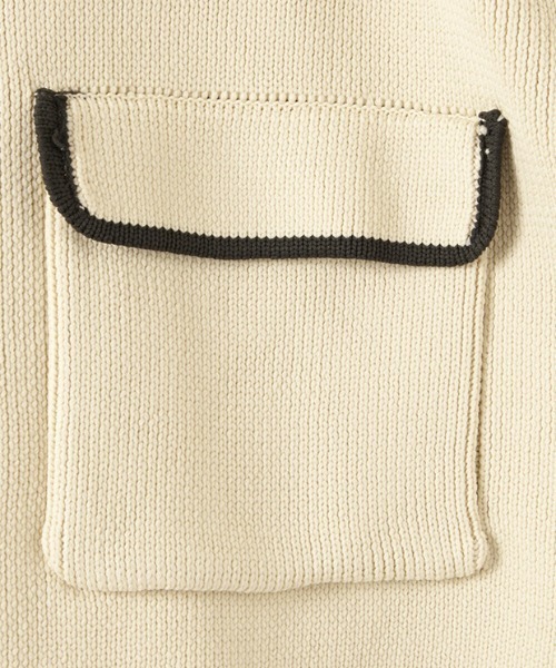 VICKY（ビッキー）の「ハイショクカラーニットショートブルゾン≪手洗い可能≫（ブルゾン・レディース・ブラック/アイボリー・M）」の9枚目の写真