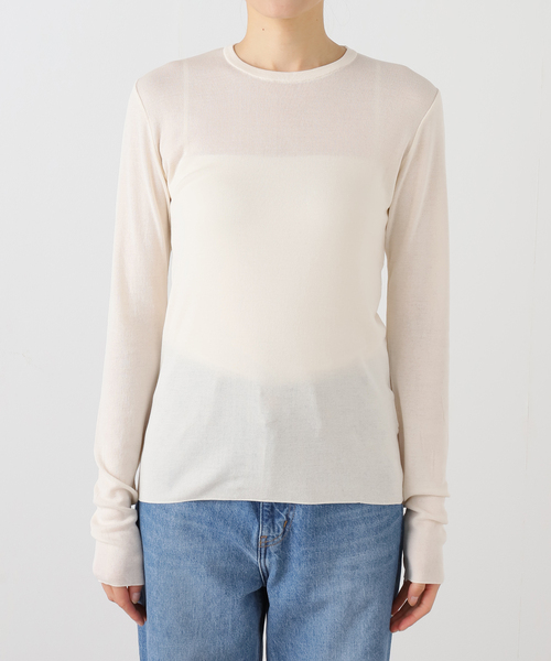 IENA（イエナ）の「80セーターマシンプルオーバー（Tシャツ/カットソー・レディース・ブラック/アイボリー/レッド/ピンク・FREE）」の2枚目の写真