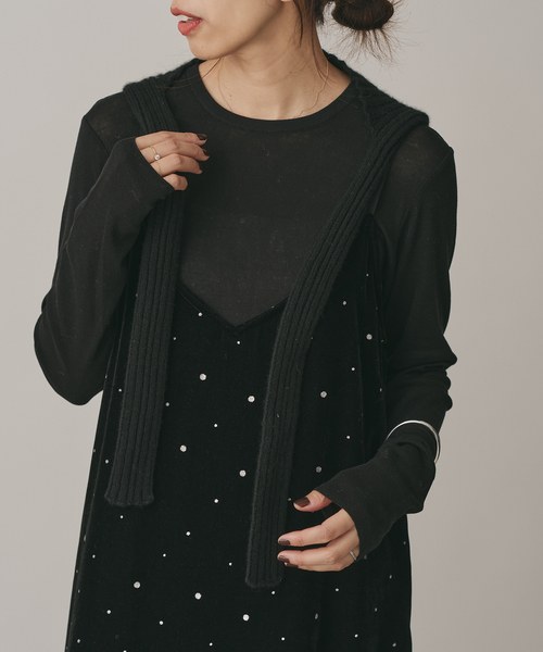 IENA（イエナ）の「80セーターマシンプルオーバー（Tシャツ/カットソー・レディース・ブラック/アイボリー/レッド/ピンク・FREE）」の9枚目の写真