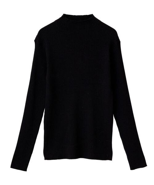 MELROSE claire（メルローズ クレール）の「【ワイドリブボトルネックプルオーバー】（ニット/セーター・レディース・ブラック/ホワイト×ブラック/ブラウン系その他/オフホワイト/ベージュ/レッド・FREE）」の9枚目の写真