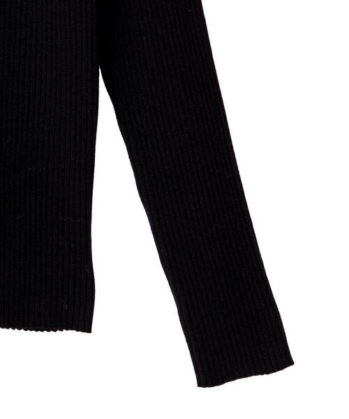 MELROSE claire（メルローズ クレール）の「【ワイドリブボトルネックプルオーバー】（ニット/セーター・レディース・ブラック/ホワイト×ブラック/ブラウン系その他/オフホワイト/ベージュ/レッド・FREE）」の12枚目の写真