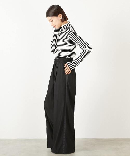 MELROSE claire（メルローズ クレール）の「【ワイドリブボトルネックプルオーバー】（ニット/セーター・レディース・ブラック/ホワイト×ブラック/ブラウン系その他/オフホワイト/ベージュ/レッド・FREE）」の16枚目の写真