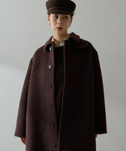 セール】アルパカシャギーコート（ステンカラーコート）｜Whim Gazette