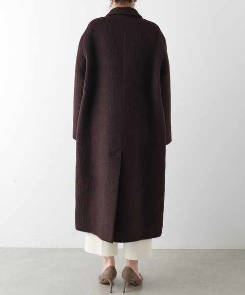Whim Gazette（ウィムガゼット）の「アルパカシャギーコート（ステンカラーコート・レディース・ブラウン・FREE）」の7枚目の写真