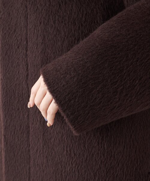 Whim Gazette（ウィムガゼット）の「アルパカシャギーコート（ステンカラーコート・レディース・ブラウン・FREE）」の9枚目の写真