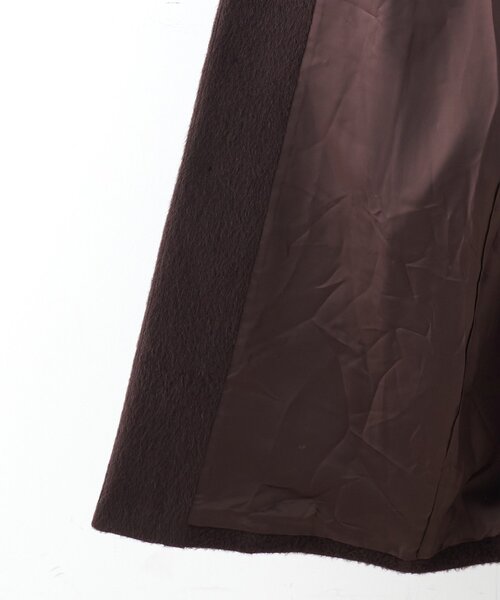 Whim Gazette（ウィムガゼット）の「アルパカシャギーコート（ステンカラーコート・レディース・ブラウン・FREE）」の3枚目の写真