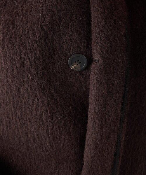 Whim Gazette（ウィムガゼット）の「アルパカシャギーコート（ステンカラーコート・レディース・ブラウン・FREE）」の5枚目の写真