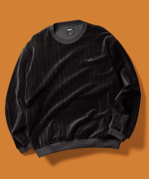 HUF eightynine VELOUR STRIPE CREW（Tシャツ/カットソー）｜HUF（ハフ