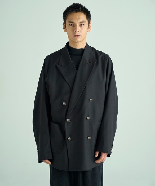 VICTIM（ヴィクティム）の「VICTIM ヴィクティム / DOUBLE BRESTED JACKET セットアップクラシックダブルブレストジャケット / VTM-25-O-104（テーラードジャケット・メンズ・ブラック/ネイビー・1/2）」の2枚目の写真
