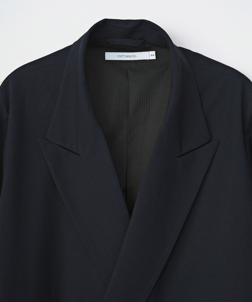 VICTIM（ヴィクティム）の「VICTIM ヴィクティム / DOUBLE BRESTED JACKET セットアップクラシックダブルブレストジャケット / VTM-25-O-104（テーラードジャケット・メンズ・ブラック/ネイビー・1/2）」の3枚目の写真