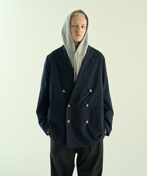 VICTIM（ヴィクティム）の「VICTIM ヴィクティム / DOUBLE BRESTED JACKET セットアップクラシックダブルブレストジャケット / VTM-25-O-104（テーラードジャケット・メンズ・ブラック/ネイビー・1/2）」の9枚目の写真