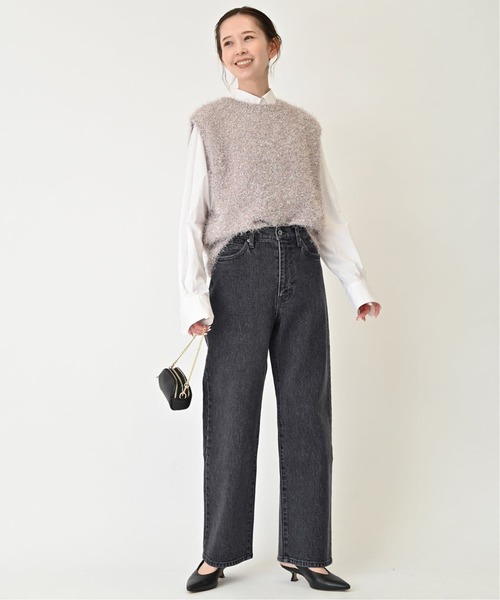 SLOBE IENA(スローブイエナ)の「《4サイズ展開/追加8》LE DENIM ストレートデニムパンツ(デニムパンツ・レディース・ブラック/サックスブルー/ブルー系その他・34/36/38/40)」の10枚目の写真