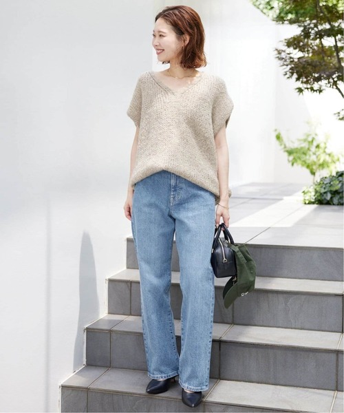 SLOBE IENA（スローブイエナ）の「《4サイズ展開/追加8》LE DENIM ストレートデニムパンツ（デニムパンツ・レディース・ブラック/サックスブルー/ブルー系その他・34/36/38/40）」の9枚目の写真