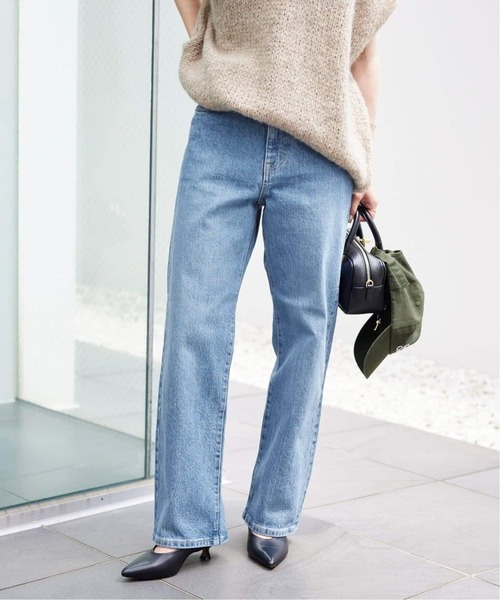 SLOBE IENA（スローブイエナ）の「《4サイズ展開/追加8》LE DENIM ストレートデニムパンツ（デニムパンツ・レディース・ブラック/サックスブルー/ブルー系その他・34/36/38/40）」の10枚目の写真