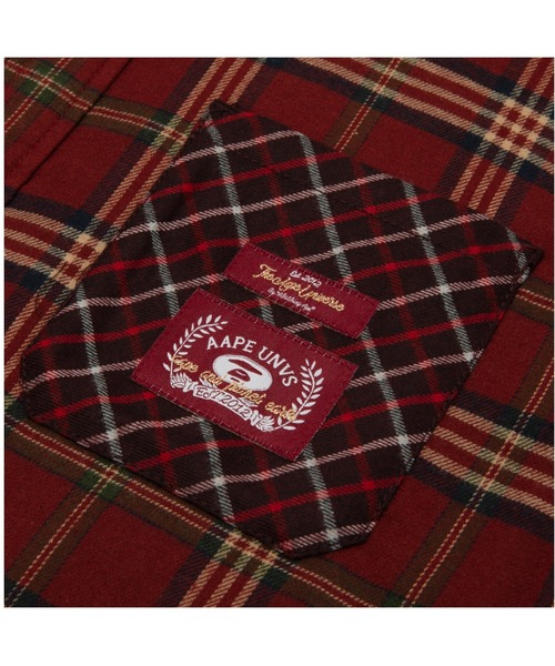 AAPE BY A BATHING APE（エーエイプバイアベイシングエイプ）の「AAPE LONG SLEEVE SHIRT（シャツ/ブラウス・レディース・レッド・X-SMALL）」の3枚目の写真