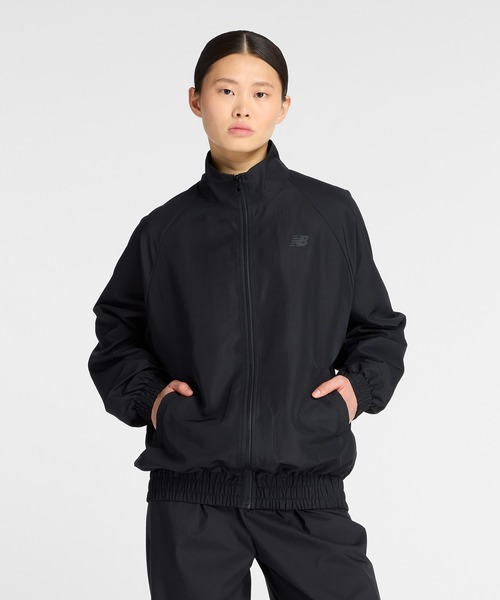 NEW BALANCE（ニューバランス）の「グラフィック ウーブンジャケット（ジャージ・レディース・ライトグリーン/ブラック・SMALL/MEDIUM/LARGE/X-LARGE）」の2枚目の写真