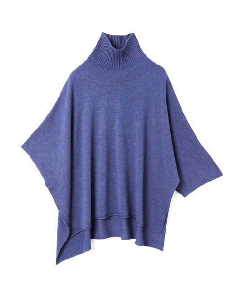 mizuiroind（ミズイロインド）の「mizuiro ind ポンチョライクプルオーバー（ニット/セーター・レディース・ブラウン/ライトブルー/ブラック/オフホワイト/グレー・FREE）」の5枚目の写真